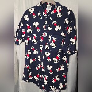 Peanuts Navy Blue Shirt with Snoopy Print